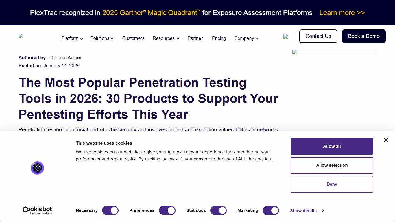 The Most Popular Penetration Testing Tools in 2026 - PlexTrac